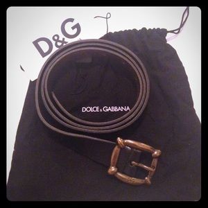 COPY - D&G Dolce & Gabbana black leather belt